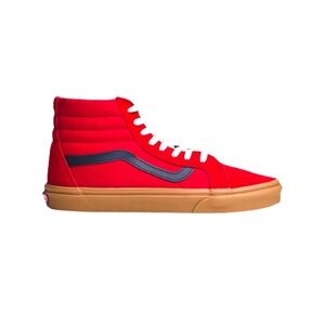 VANS SK8 HI RISE‎ REISSUE VARSITY SPORT RACING RED SIZE WOMENS 10.5 OR MEN 9.0